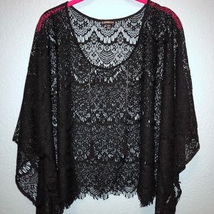 Express poncho top medium large